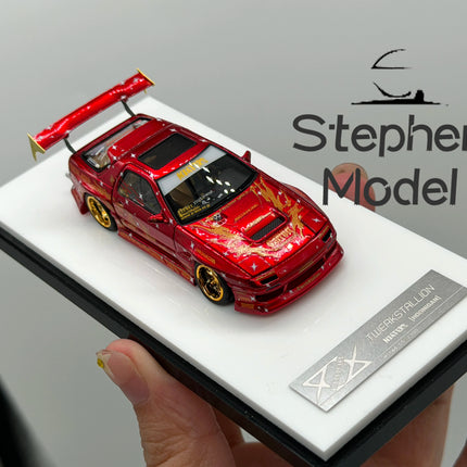 Error 404 1:64 RX-74 FC Twerkstallion Red Golden Wheel Resin Car Model Collection