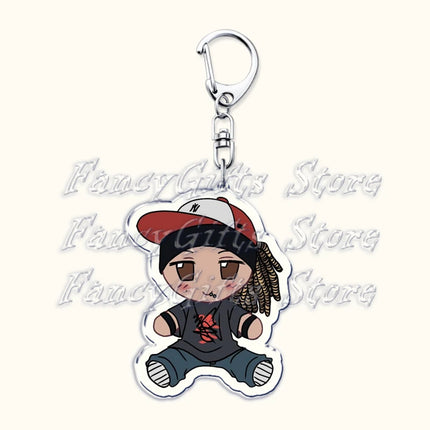Tokio Hotel Band Chibis Keychains for Accessories Bag I Love Bill Tom Kaulitz Georg Listing Keyrings Jewelry Friends Fans Gifts