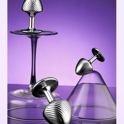 1PCS Mushroom Shaped Metal Anal Plug Anal Massage Dilator Prostatic Anal Stimulation Adult Couples Masturbation Toys