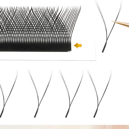 MENGLUKE W Shaped Bloom 2D 3D 4D 5D 6D 7D 8D Automatic Flowering Premade Fans Eyelash Extensions Natural yy Individual Lashes