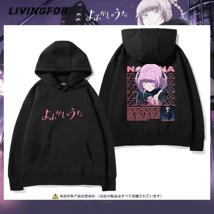New Japanese anime Call of the Night hoodies Nazuna Nanakusa Ko Yamori Cartoon hooded sweatshirt Men's and women's Y2K hoodies