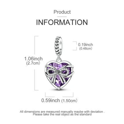Silver 925 Charm Bead Rose Heart Pandent Butterfly Orchid Clasp Clip Fit Original Bracelet Pendnat Diy For Woman Jewelry