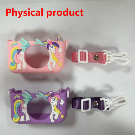 Unicorn Kids Camera Silicone Case Universal Cover with Lanyard CASE ONLY