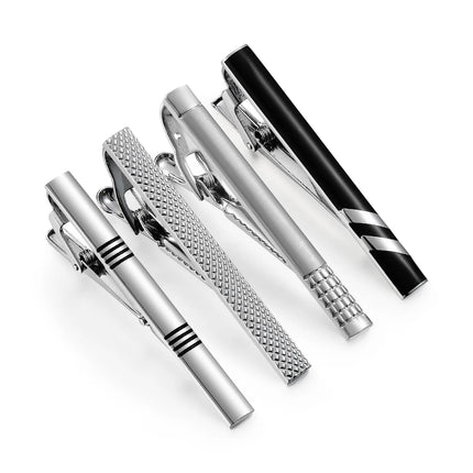 Tie Clip For Men Business Party Minimalist Tie Clips And Cufflinks To Man Shirt Gift Box Jewelry Men's Cuff Man Fashion Lawyer