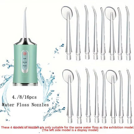 4-16pcs Dental Hygiene Kit - Includes Standard & Orthodontic Nozzles For Effective Teeth Cleaning And Oral Care