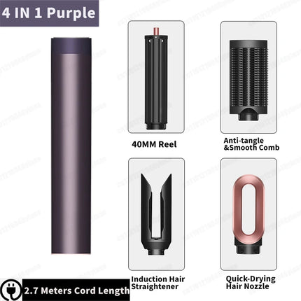 SenCiciMen X19 Multi Hair Styler Curling Iron Hair Hot Air Brush Curling Barrel With Comb Nozzles HairDryer for Voluminous Style