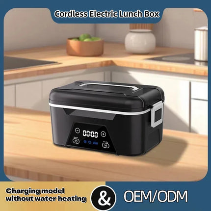 Portable 1.5L Stainless Steel Electric Lunch Box Rechargeable Cordless Self-Heating Wireless Design for Car Picnics Outdoor