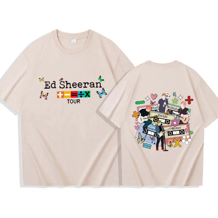 2025 Graphic Print Short Sleeve Men Women T-shirt Ed Sheeran Mathematics Tour Trendy Harajuku Unisex O-neck Casual Shirt Tops