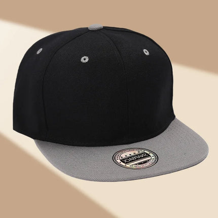 Custom Hat Unisex Hip hop Flat Trucker Hats Women Men Dance Caps Solid Color Adjustable Flat Bill Adult Snapback Hat with Logo