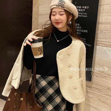 Women's Turtleneck Sweater Winter 2025 Retro with Velvet Lining Thickened Inner Wear Thermal Knitting Bottoming Shirt Pullovers