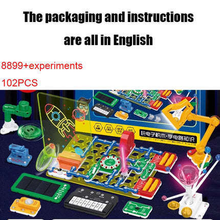 2025 New STEM Education Building Blocks Toy Set - Electronic Science Experiment Physics Technology Boy's Birthday Gift