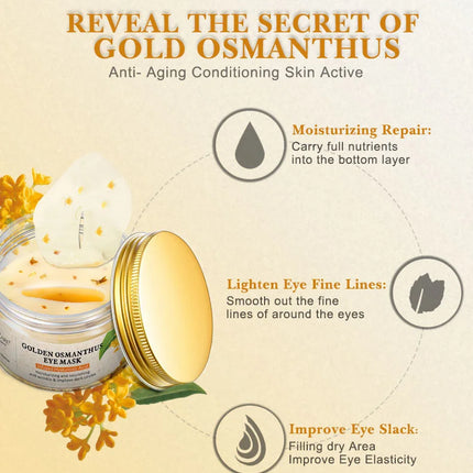 ARTISCARE Gold Osmanthus Eye Mask for Dark Circles Hyaluronic Acid Moisturizing Eye Patches Eye Care