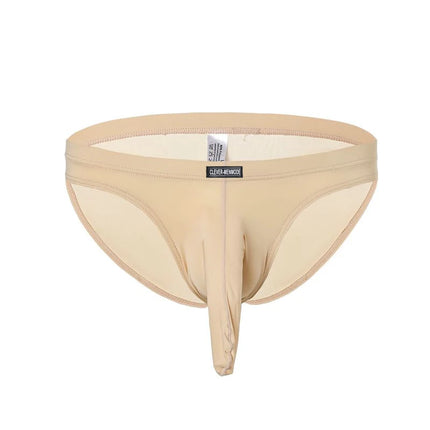 Men Sexy Underwear Man Long Penis Sheath Elephant Nose Briefs Ball Cock Pouch Underpants Ice Silk Panties Hombre Cueca