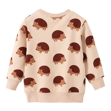 Little maven 2024 Autumn New Tops Kids Clothes Baby Boys Children's Clothing Spring Cartoon Hedgehog Infants Sweatshirts Hoodie