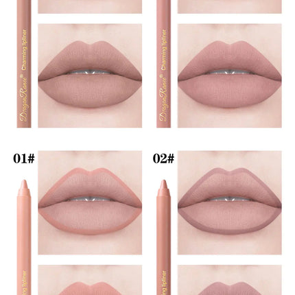 12Pcs/Set Lip Liner Set Waterproof and Sweat-Proof, Delicate Texture, Non-Smudged, Outline Lip Shape, Essential Lip Liner for Novices, Holiday Party, Valentine's Day Gift, Lip Liner Set