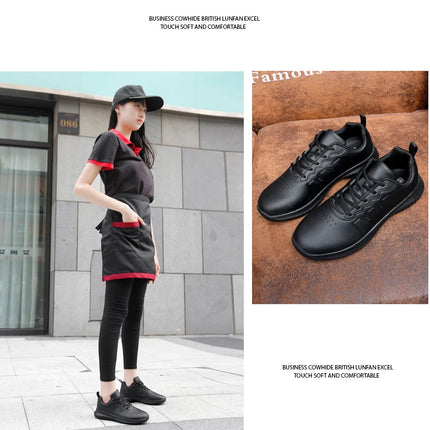 Chef shoes four season soft-sole anti-slip oil-proof waterproof portable kitchen work shoes fashion plus size casual men's shoes