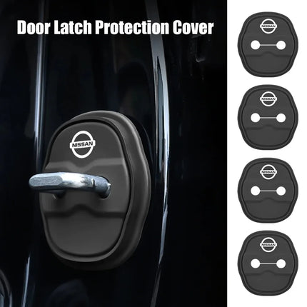 4Pcs Car Styling 3D silicone Door Lock Cover Protective Decoration For Nissan X trail T33 Patrol Y62 Altima Sentra 2018 Kicks