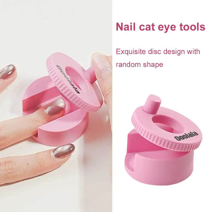 Rotating Cat Eye Nail Magnet Wide Light Glass Bead Effect Multifunctional Strong Automatic Nail Art Magnetic for Gel Nail Polish