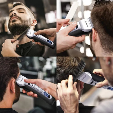 Electric Hair Clipper Unique Shaped Moving Blade Hair Trimmer LCD Display USB Rechargeable For Salon Men Hair Cutting Barber