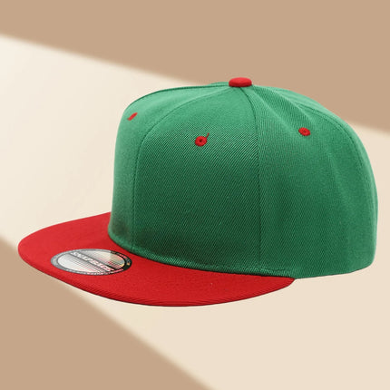 Custom Hat Unisex Hip hop Flat Trucker Hats Women Men Dance Caps Solid Color Adjustable Flat Bill Adult Snapback Hat with Logo