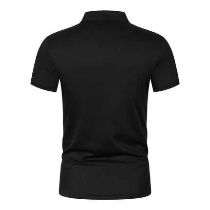 2025 Solid color polo shirt ultra-light men's quick-drying breathable sweat-wicking shirt suitable for fitness gym and running