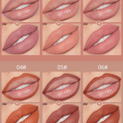 12-Piece Lip Liner Set - Long-Lasting, Waterproof, Nude Shades with Plant Squalane - Perfect Valentine's Day Gift for Her, Moist