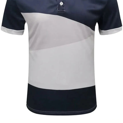 The New Men's Short Sleeved POLO Shirt for Spring and Autumn Fashion and Comfort with 3D Pattern Printing