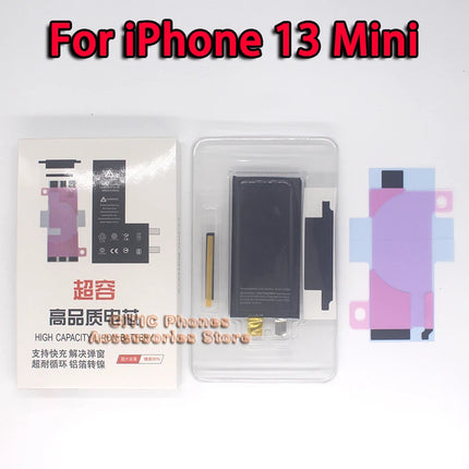 2Pcs Phone Battery Core No Flex Cable For iPhone X XS Max XR 11 12 13 Mini 14 Plus 15 Pro Max SE2 SE3 High Capacity Battery Cell