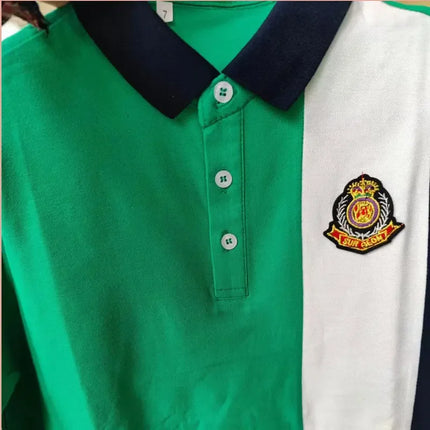 Boys Polo Shirts 2024 Spring Autumn Polo Kids Long Sleeve Tops for Boy Color Contrast Children Sweatshirts Teenager Tees Clothes