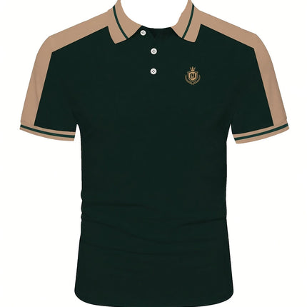 2026 Hot Men's Short-Sleeved Polo Shirt, 3D Digital Print, High-End Men's Fashion, Simple Fashion Printed Summer Polo Shirt