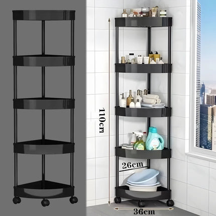 With Swivel Wheels Small Cart Shelf Snacks Racks Trolley Holder Home Bathroom Kitchen Organizer Multi-layer Movable Storage Rack