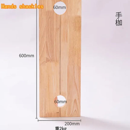 3in1 Sex Furniture Wood Handcuffs Ankle Collar BDSM Bondage Gear Slave Shackles Sex Toys For Couples Erotic Product Adult Games
