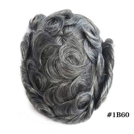 Q6 HD Lace Capillary Prosthesis Natural Hair System Unit Hairpiece Topper Lace PU Indian Human Hair Wig Men Toupee Hairline Wigs