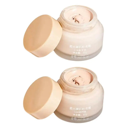 Soft Glow Foundation Cream Waterproof Sweat-Resistant Long-Lasting Makeup Concealing Moisturizing Liquid Foundation