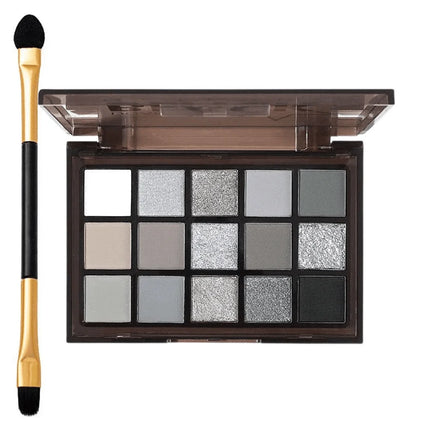 Smoky Black Eye Shadow Palette 15 Colors Black Gray Rose Eyeshadow Lasting Shimmer Eyes Makeup Dark Gothic Eye Shadow Plate