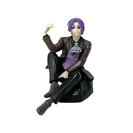 Blue Lock Anime Reo Mikage Seishiro Nagi Sitting Pose Noodle Stopper Figure Model Trendy Toy Decoration Collectible for Fans