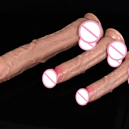 Spuer Bigger Realistic Dildos Silicone Layer Penis with Suction Cup Adult Sexy Toys for Woman Men Vagina Anal Massage Stimulator