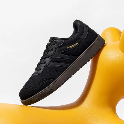 HOBIBEAR Wide Toe Sneakers Unisex Walking Shoes Lace Up fabric Non Slip Casual Sneaker