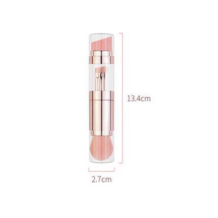 5 In 1 Portable Retractable Makeup Brushes For Foundation Eyebrow Lip Eyeshadow Loose Powder Cosmetic Set Makeup Brush Tools