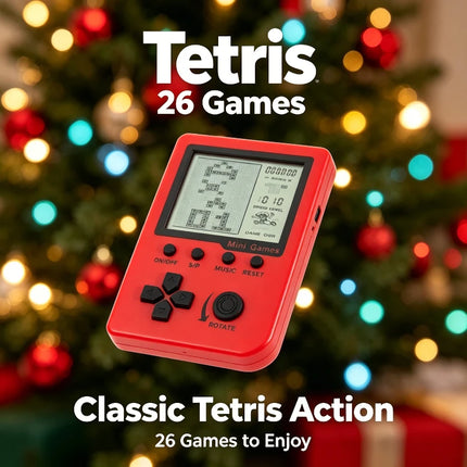 Tetris Portable Retro Game Player 26 Games Pocket Electronic Game Machine Christmas Gift