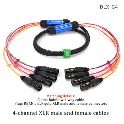 Professional 4/8/12/16/24 Channel XLR Snake Cable, Male to Female, Shielded Audio Extension for Stage Studio Mixer
