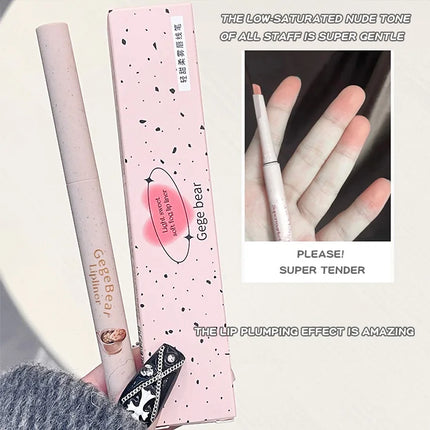 Nude Lip Liner Gege Bear Matte Velvet Lip Liner Pencil Long-lasting Waterproof Draw Lip Line Pen