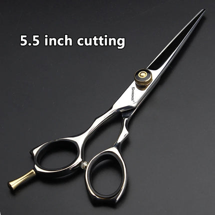 Left-handed 5.5/6 inch Barber Shop Professional Haircut Scissors for Barber Japanese 440C Steel Cutting Shears Salon Accessories