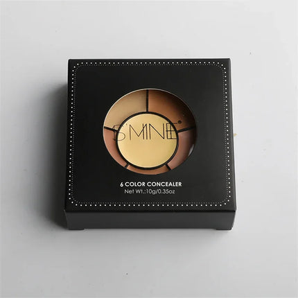 6Colors Concealer Palette Cream Texture Covers Acne Marks Dark Circles Multifunction Face Makeup Lasting Brighten Face Cosmetics