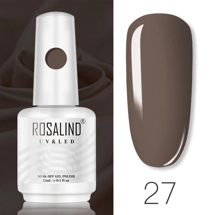 ROSALIND 15ml Nail Gel Polish Macaron Hybrid Varnish Semi Permanent Nail Art Design Soak Off Top Base Coat Esmalte UV Gel Nail