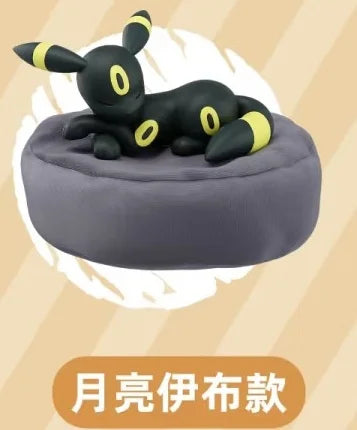 Original Pokemon Eevee Sleeping Position Series Blind Box Sylveon Umbreon Flareon Jolteon Anime Backpack Decoration Model Toy