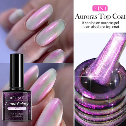 10ml Flamingo Red Magnetic Cat eye Gel Gemstone Glitter Cat Eye Gel Polish Semi-permanent UV LED Cateye Nail Varnish Manicure#GY