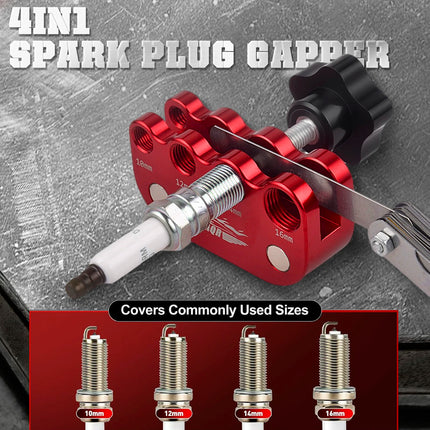 Ergonomics Spark Plug Gap Tool With Steel Feeler Gauge for M10 M12 M14 M16 Spark Plugs Aluminum With Magnet