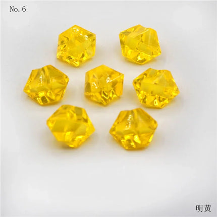 100Pcs Acrylic Stones Crystal Ice Cubes Decor Vase Filler Pebble Aquarium Fish Tank Accessories DIYJewelry Decoration 6*9mm