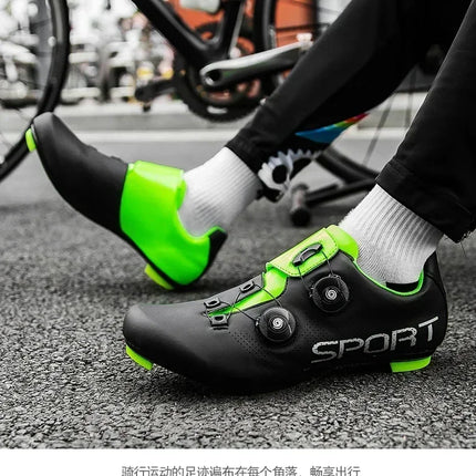 Cycling Shoes Road Bike Men White Breathable SPD Self-Locking Cleat Racing Road Bike Shoes Women Flat MTB Bicycle Sneakers